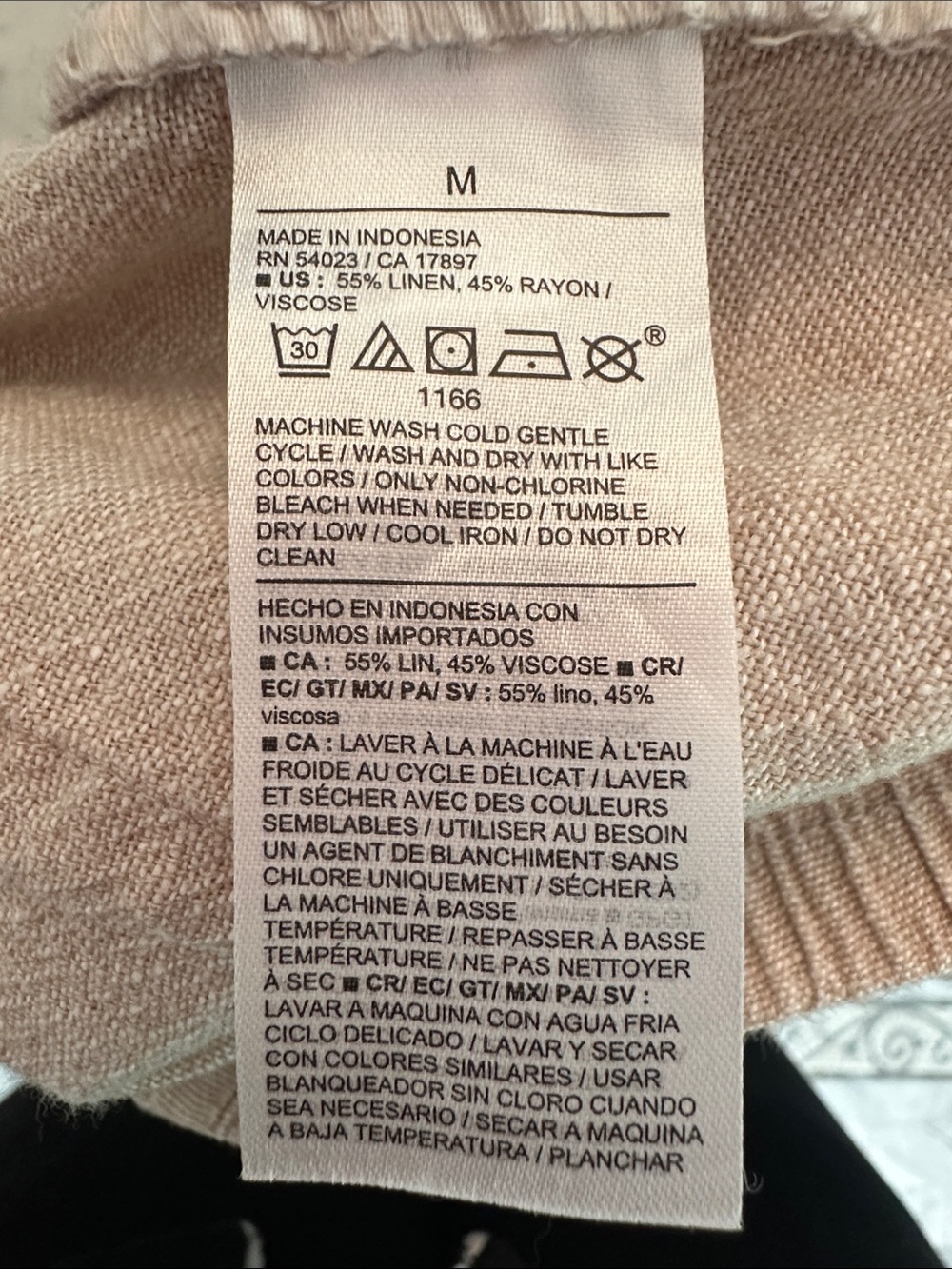 Old Navy M Women’s Elastic-Waist Linen Blend Casual Shorts - Black, White, Oat - Picture 13 of 13